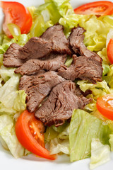 beef with salad