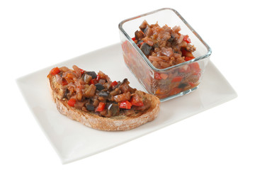 toast with vegetable paste