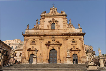 Fototapeta na wymiar Barokowy kościół San Pietro, Modica, Sycylia