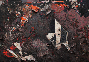 texture of old iron scraps of paper
