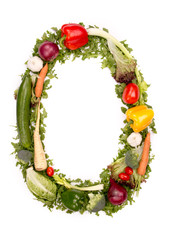 vegetable alphabet letter 