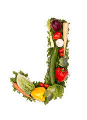 vegetable alphabet letter 