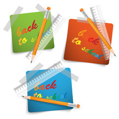 Papers with pencil and ruler - back to school