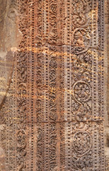 Beautiful metallic look of floral carving at Sun temple Konark