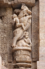 A rider on mythical beast at Sun temple Konark