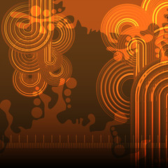 Orange abstract background - speed