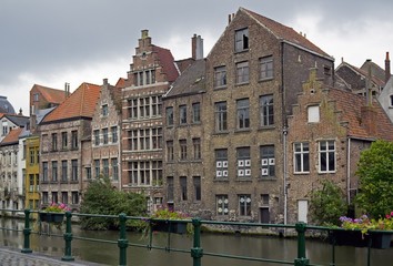 Fototapeta na wymiar Canals in Ghent City