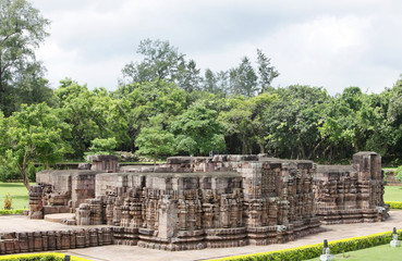 Fototapeta na wymiar Mayadevi temple from the second level porch of Sun temple
