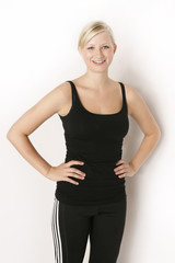 Fototapeta premium stehende Blondine