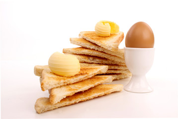 Breakfast on a white background