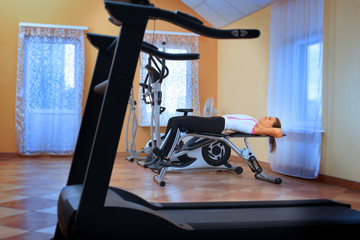 Young women in the fitness center