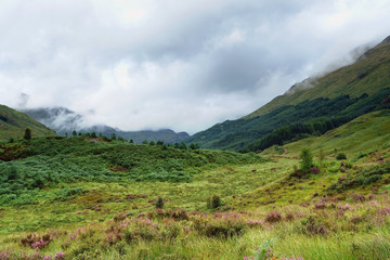 clouded Glenfinnan scenery