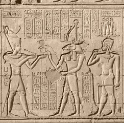 Obraz premium ancient relief at Chnum temple