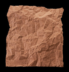 crumpled sheet of paper