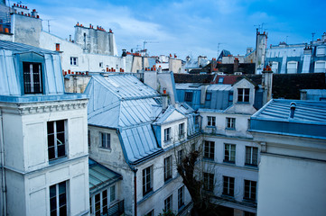 Paris neighborhood skyline