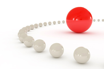 Out of crowd illustration