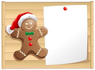 Fototapeta premium Biscotto Natale Auguri-Gingerbread Man Cookie Background