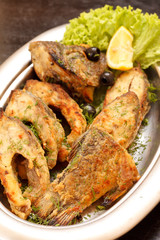 fried fillet carp