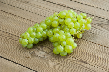 grapes on old wooden table