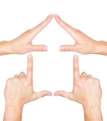 House made of man and woman hands