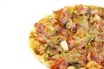 pizza isolated in a white background