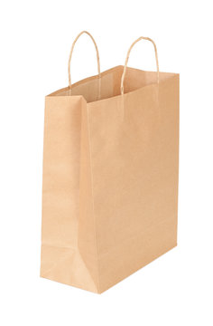 shopping paper bag isolated on white background