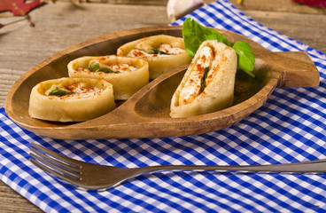 Pfannkuchen mit Hühnerbrust