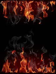 Crédence de cuisine en verre imprimé Flamme Cadre de feu