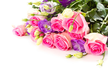 beautiful bright bouquet of roses