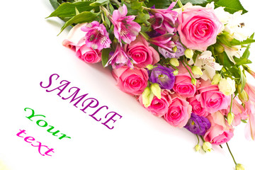 beautiful bright bouquet of roses