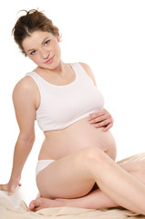 Fototapeta na wymiar The pregnant woman