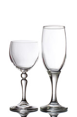 Glass for wine isolated on white