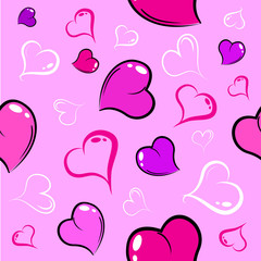 Valentine seamless hearts pattern