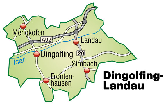 Landkreis Dingolfing Landau In SVG V2