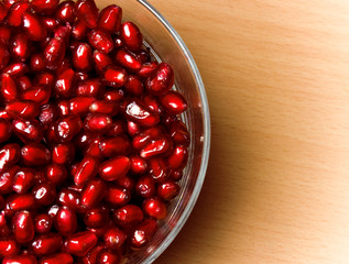 pomegranate on the table