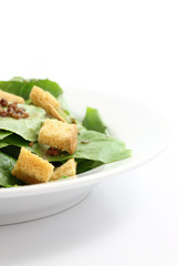 Salad isolated in white background