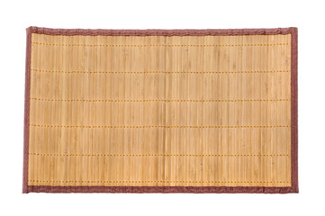 bamboo mat on white background