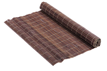 bamboo mat isolated on white background