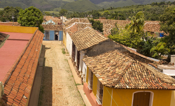 Typical colonial street, Trinidad, Cuba