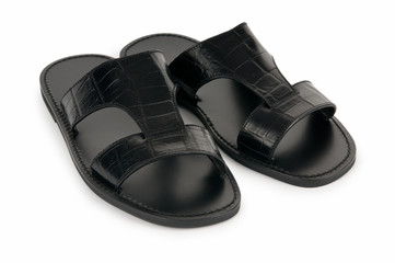 Beach shoes isolated on the white background