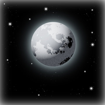 Beautiful Moon Illustration