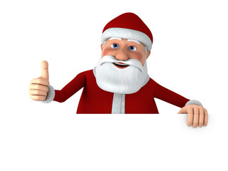 Thumbs up Santa with blank sign