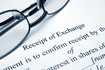 Receipt of exchange