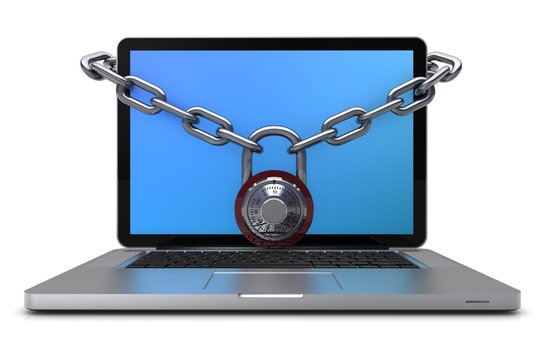 Laptop mit Schlo&szlig;