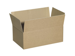 opened brown carton