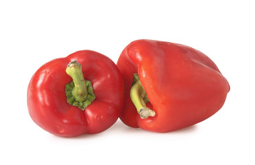 Red peppers isolated