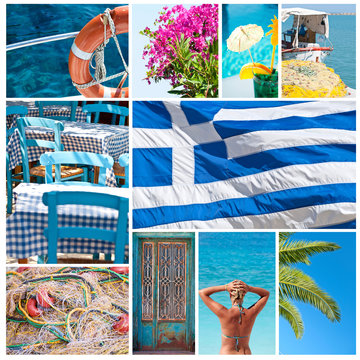 Greece collage - Travel to Greece concept