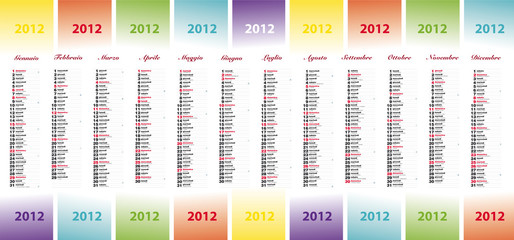 calendario 2012