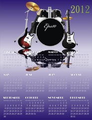 music instruments calendar