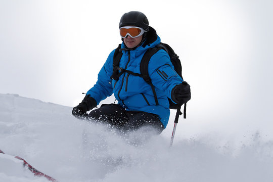 Male skier backcountry